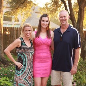 Pink bandage short formal dress